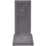 Habitat et Jardin Fontaine  ETNA  - en pierre - 57 x 42 x 87 cm - Grise