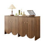 MERAX Buffet 4 porte(s) 0 tiroir(s) - 147 cm naturel mdf