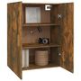 Voir la diapositive 5 : VIDAXL Armoire murale suspendue Chene fume 69,5x34x90 cm