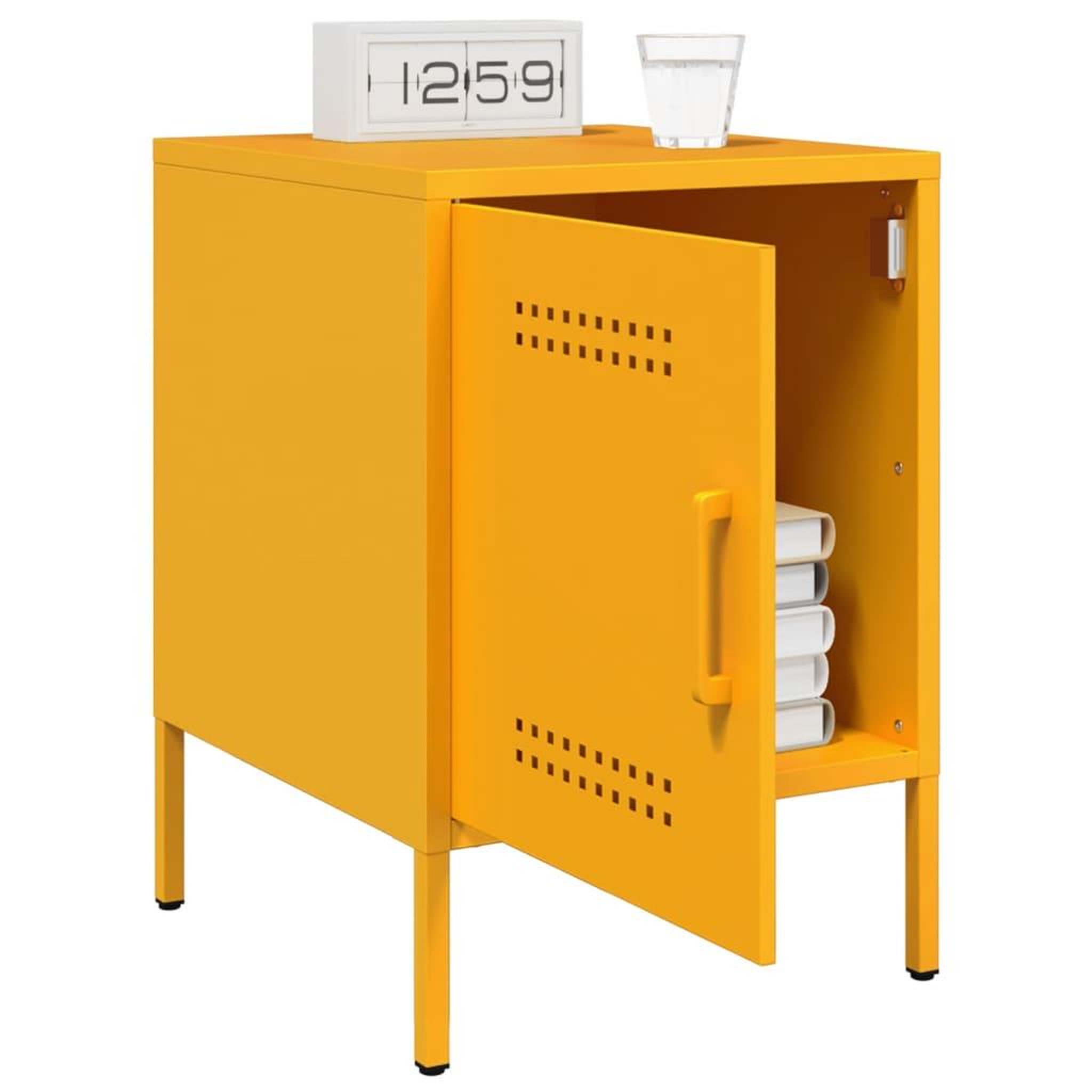 Voir la diapositive 4 : VIDAXL Tables de chevet 2 pcs jaune moutarde 36x39x50,5 cm acier