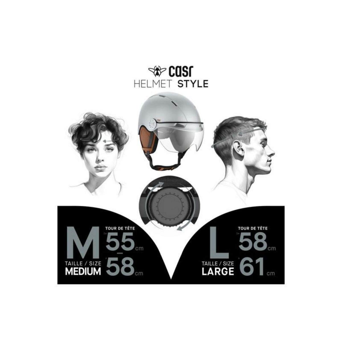 CASR Accessoire trottinette électrique Casr CASQUE DE PROTECTION STYLE CASR GRIS BLEU L