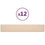 Voir la diapositive 2 : VIDAXL Panneaux muraux 12 pcs Creme 90x15 cm Tissu 1,62 m²