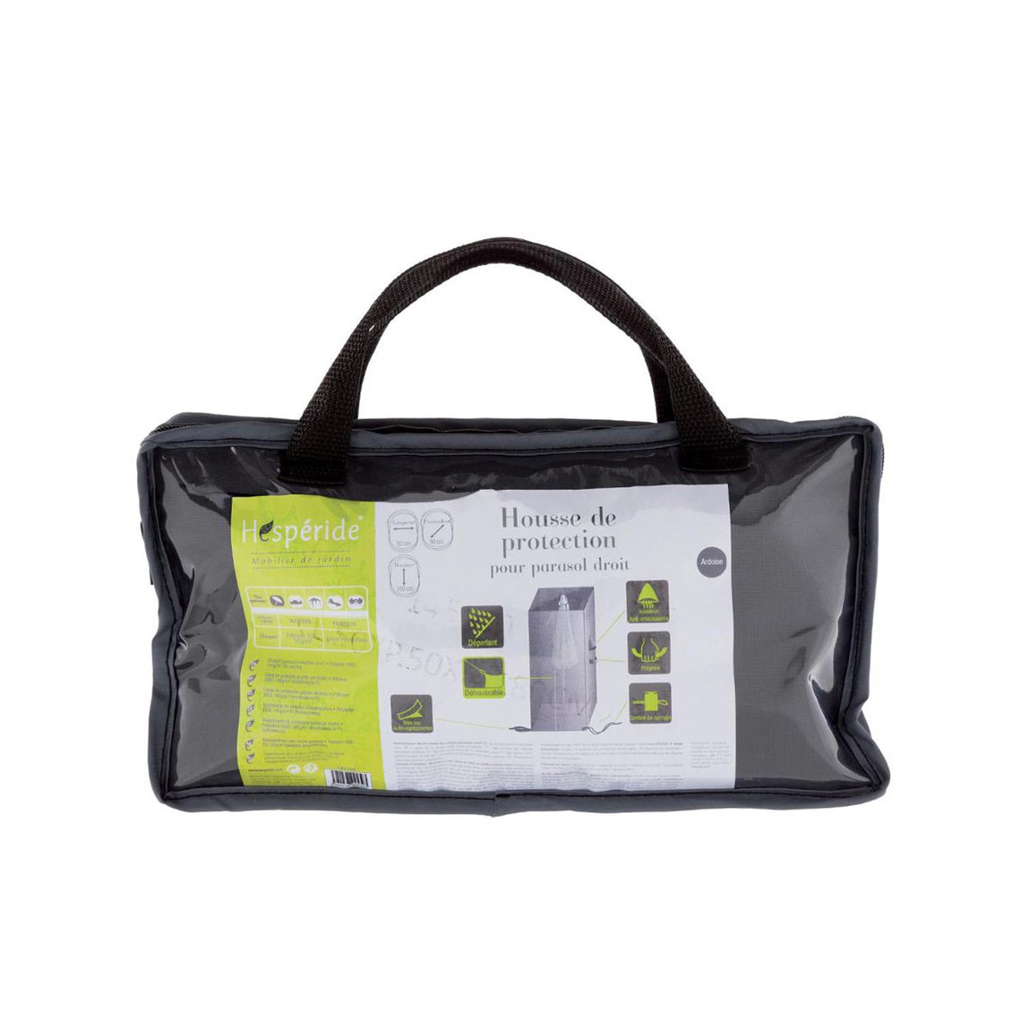 HESPERIDE Housse de parasol droit - 50 x 50 x 180 cm - ardoise