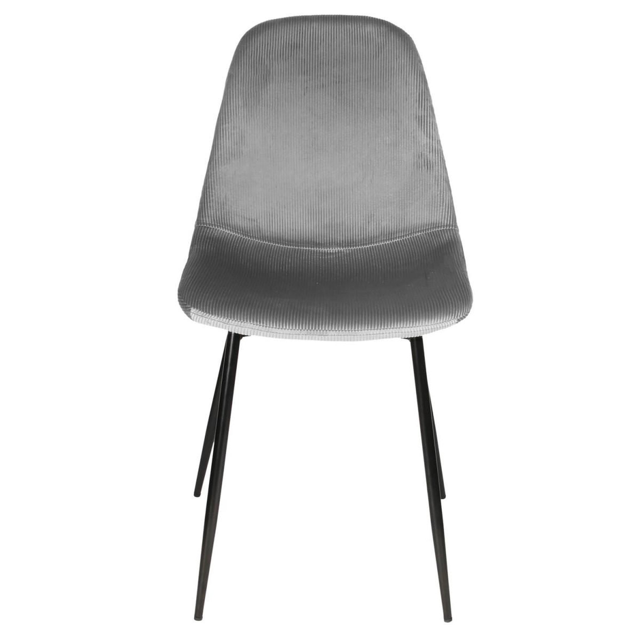 Voir la diapositive 3 : The Home Deco Factory Lot de 4 chaises velours  giulia  85cm gris