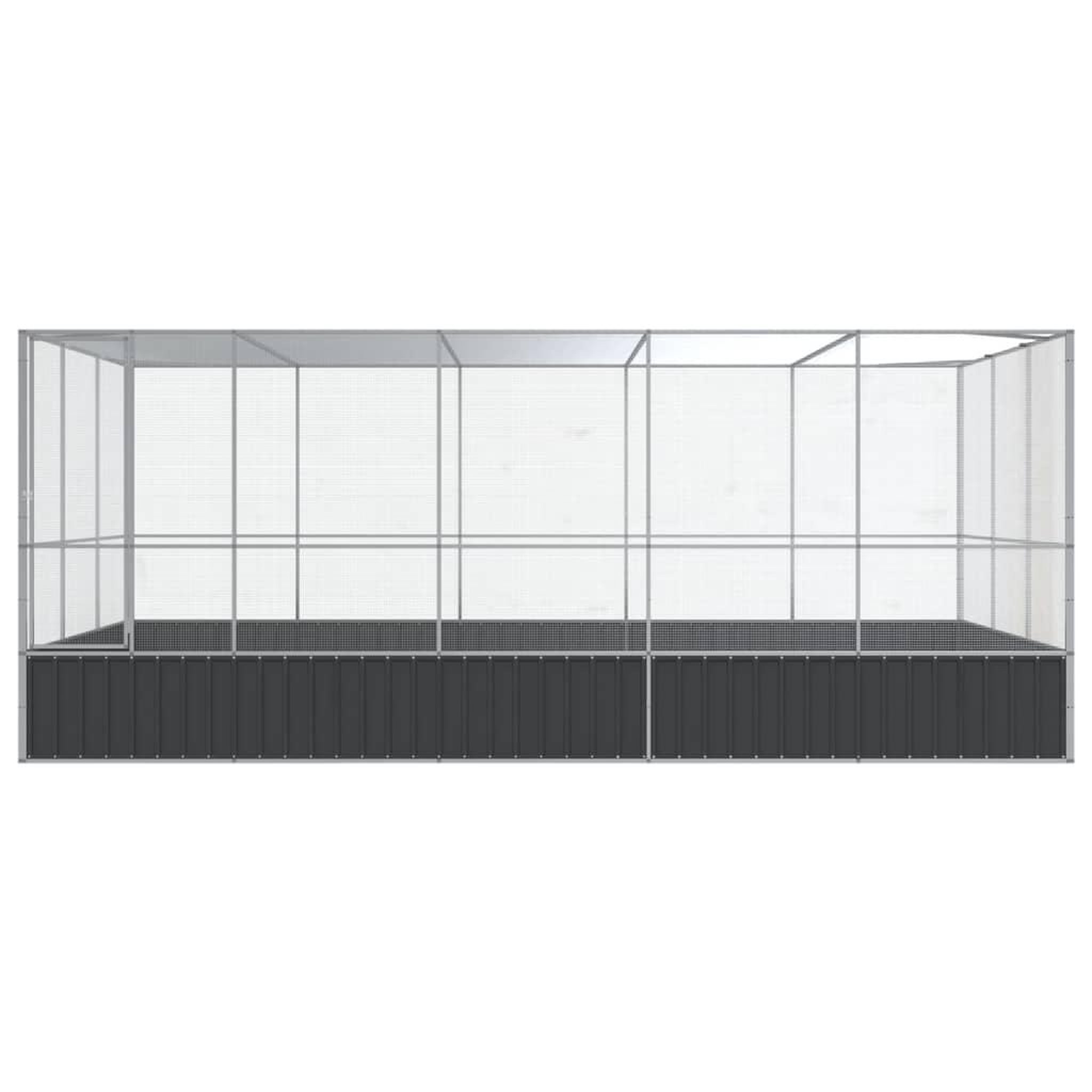 Voir la diapositive 3 : VIDAXL Voliere avec extension argente 518x307x212 cm acier