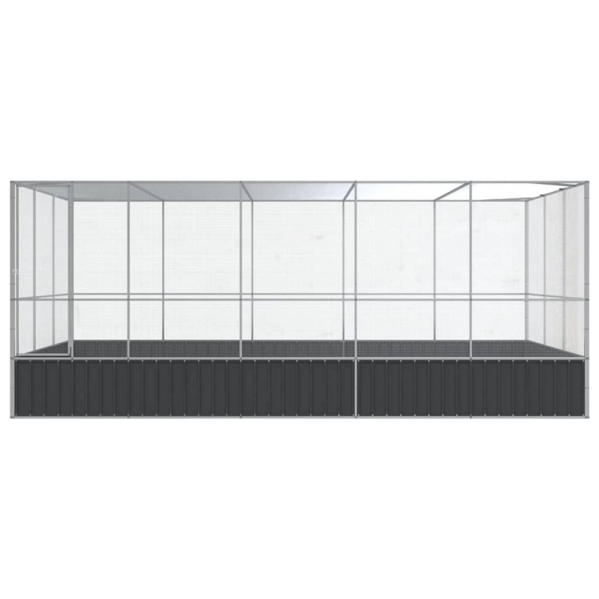 VIDAXL Voliere avec extension argente 518x307x212 cm acier