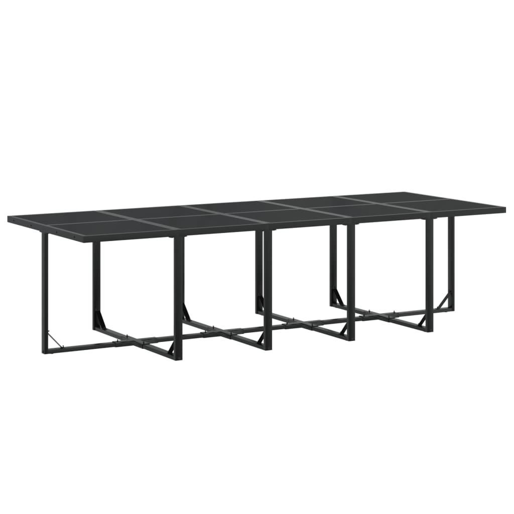 Voir la diapositive 3 : VIDAXL Ensemble a manger de jardin 11 pcs noir textilene