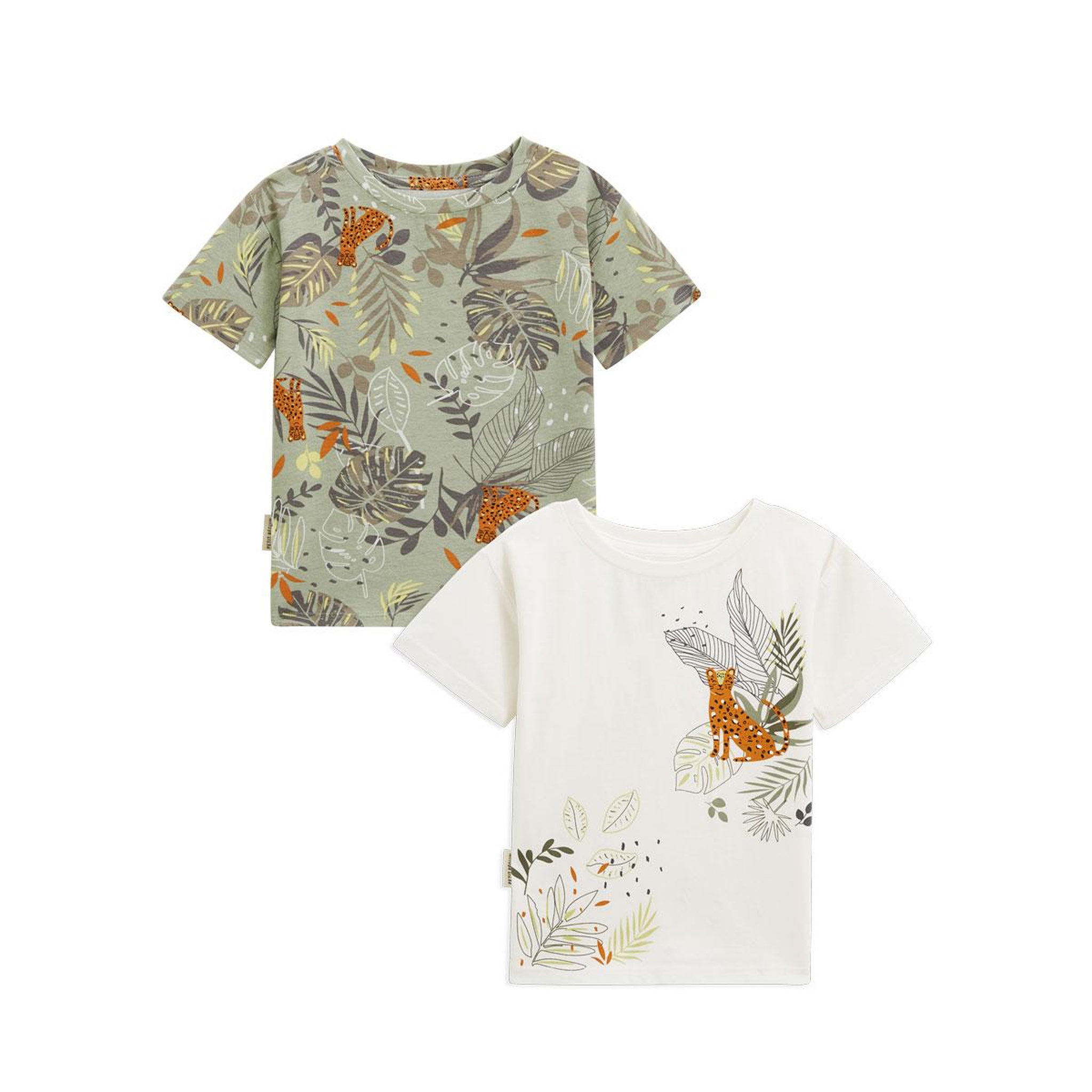 Voir la diapositive 1 : Petit Béguin Lot de 2 t-shirts enfant Olajava