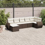 Voir la diapositive 1 : VIDAXL Salon de jardin avec coussins 7 pcs marron resine tressee