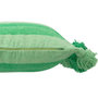 Voir la diapositive 2 : Paris Prix Coussin Déco à Pompons  Polly  50x50cm Vert