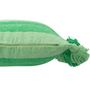 Voir la diapositive 2 : Paris Prix Coussin Déco Avec Pompons  Polly  50x50cm Vert