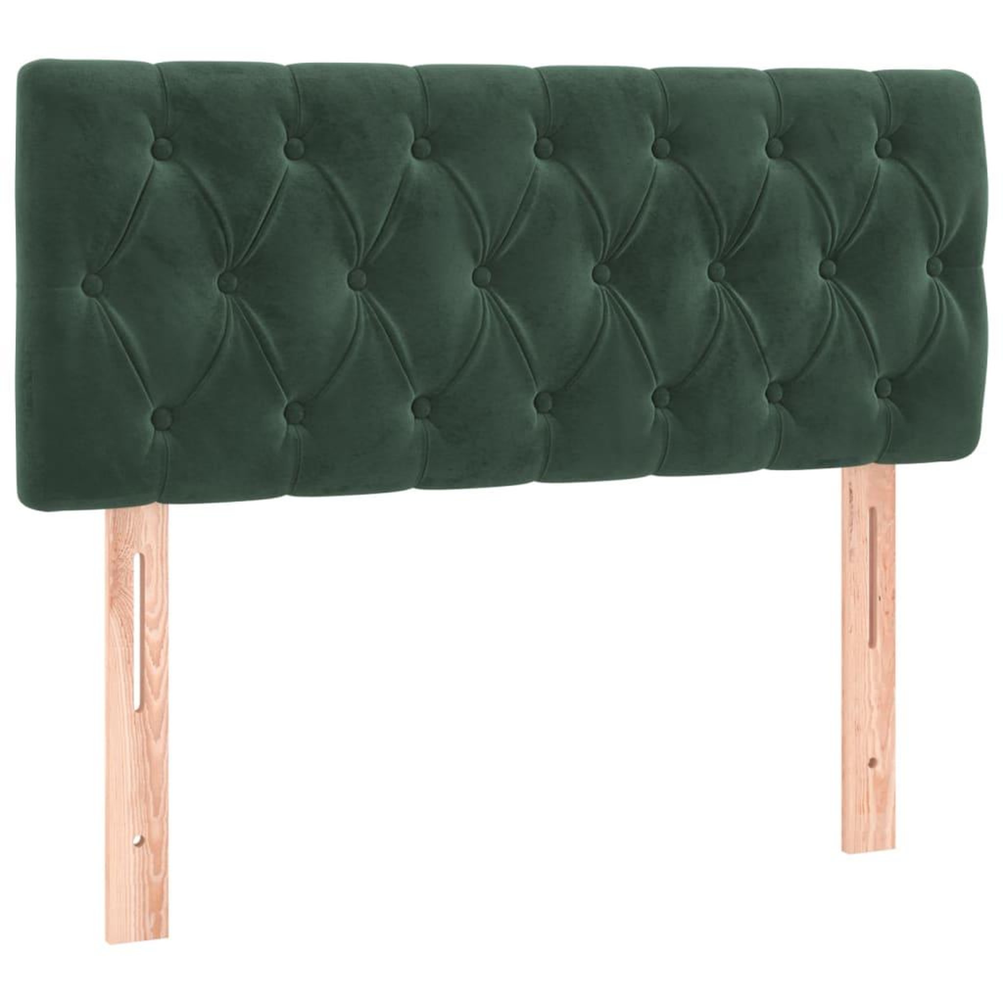 Voir la diapositive 4 : VIDAXL Tete de lit a LED Vert fonce 100x7x78/88 cm Velours