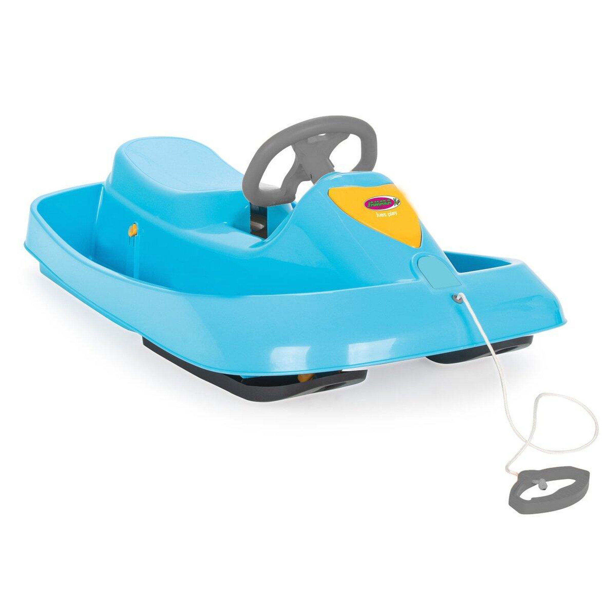 Voir la diapositive 1 : Jamara Snow Play Bob Ralley 100 cm bleu avec volant et frein