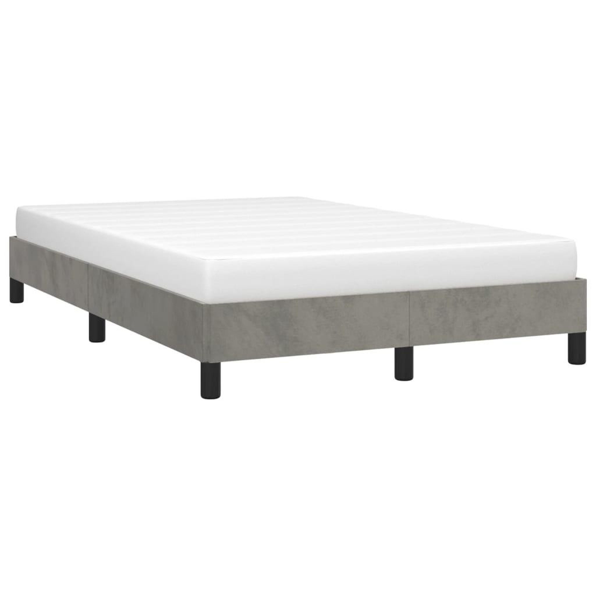 Voir la diapositive 4 : VIDAXL Cadre de lit sans matelas gris clair 120x190 cm velours