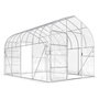 Voir la diapositive 1 : OUTSUNNY Serre tunnel jardin 12 m² - 2 portes - acier galvanisé - bâche transparente