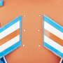 AUCHAN Sac maternelle bleu et orange Super-Héros