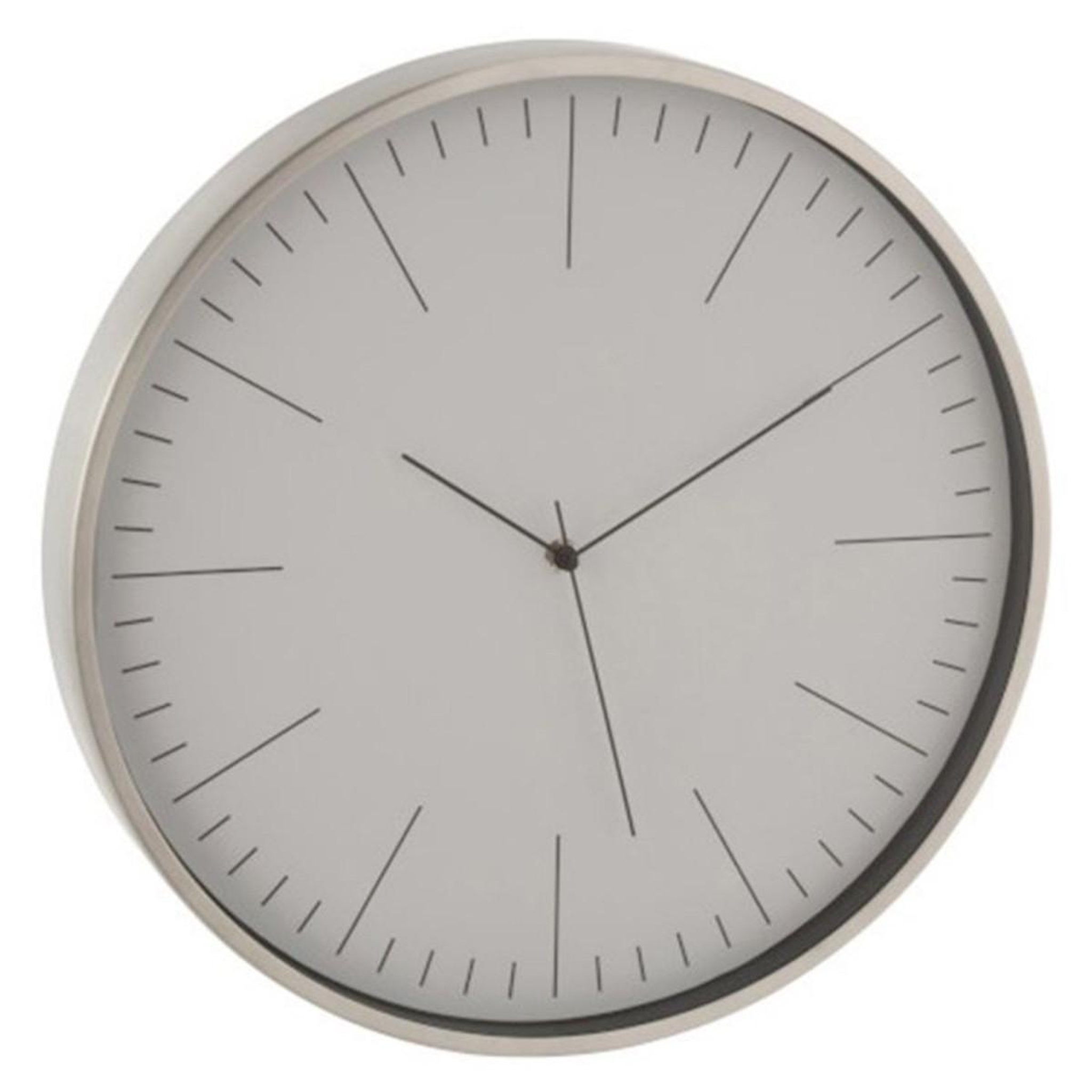 Voir la diapositive 1 : J-LINE Horloge Murale Design Ronde  Gerbert  41cm Gris