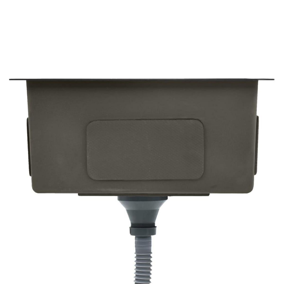 VIDAXL Evier de cuisine fait a la main Noir Acier inoxydable