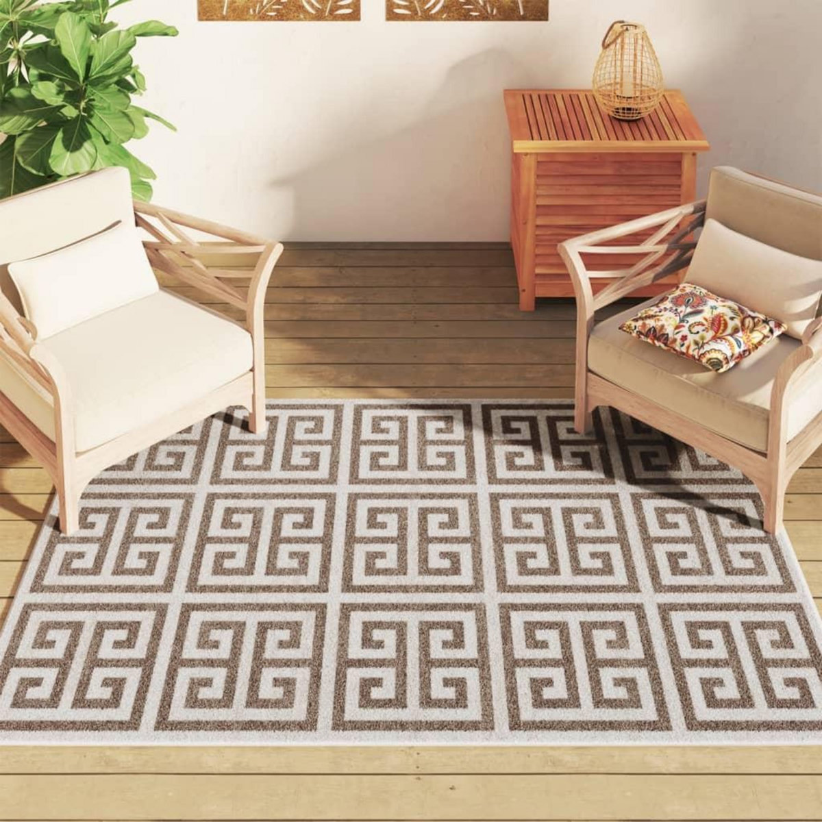 VIDAXL Tapis interieur exterieur a poils courts 120x180cm antiderapant