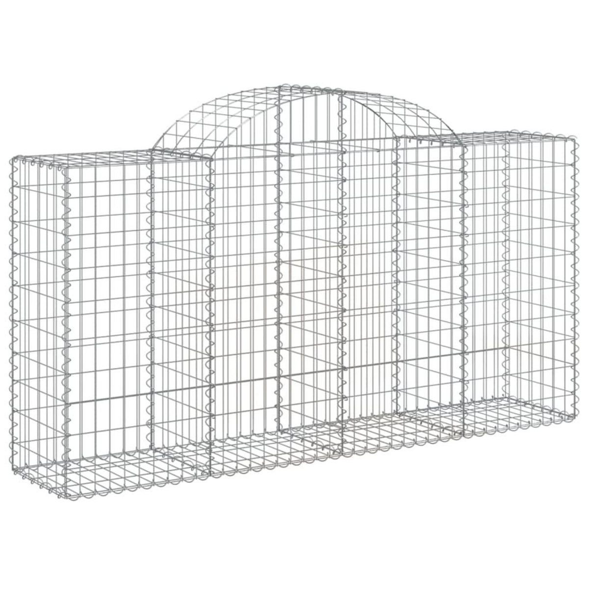 VIDAXL Paniers a gabions arques 7 pcs 200x50x100/120 cm fer galvanise