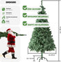 Voir la diapositive 6 : tectake Sapin de Noël artificiel 180 cm vert vert