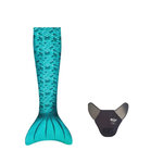 KUAKI MERMAIDS Queue sirène monopalme turquoise xs