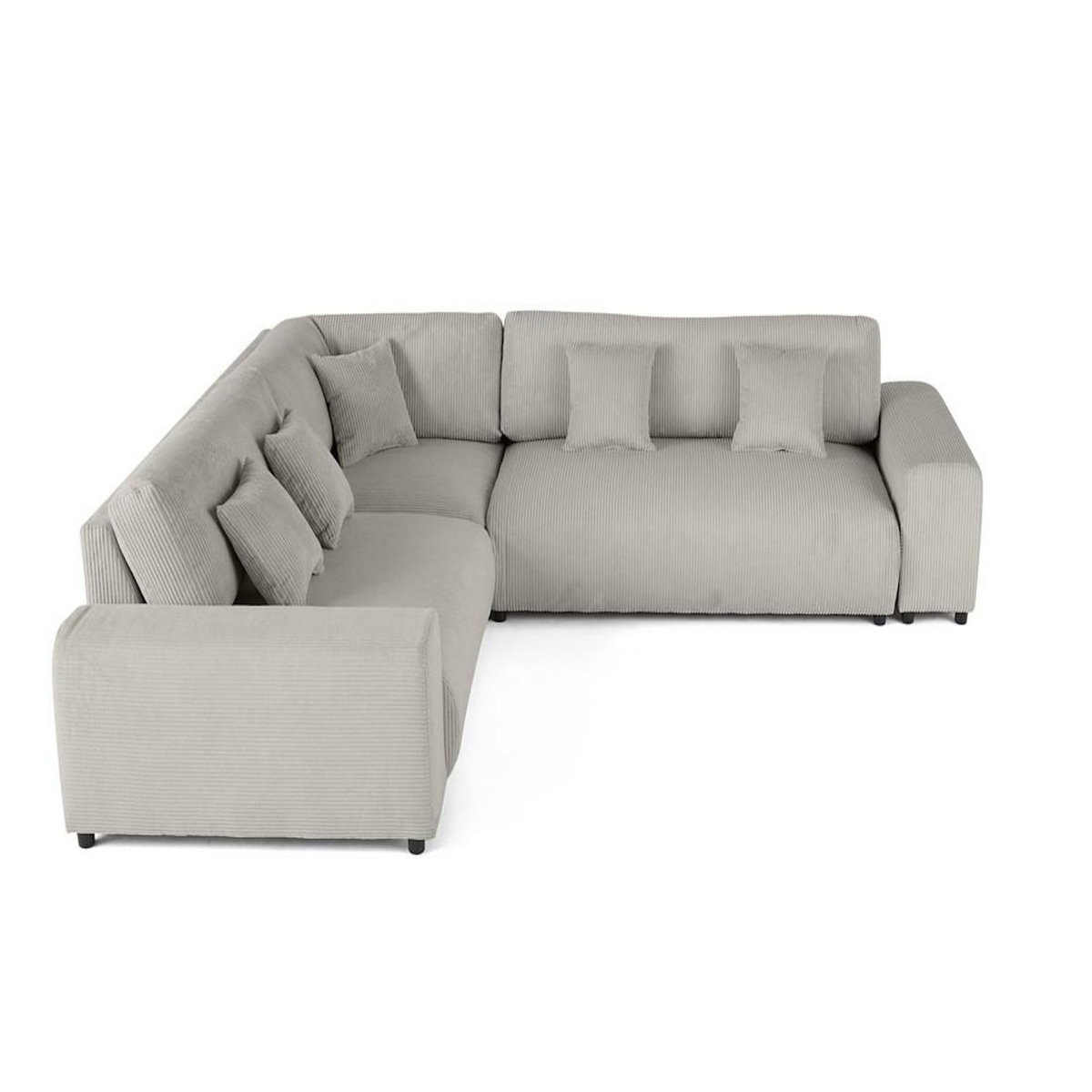 LISA DESIGN Garance - canapé modulable d'angle gauche - 5 places - en velours côtelé