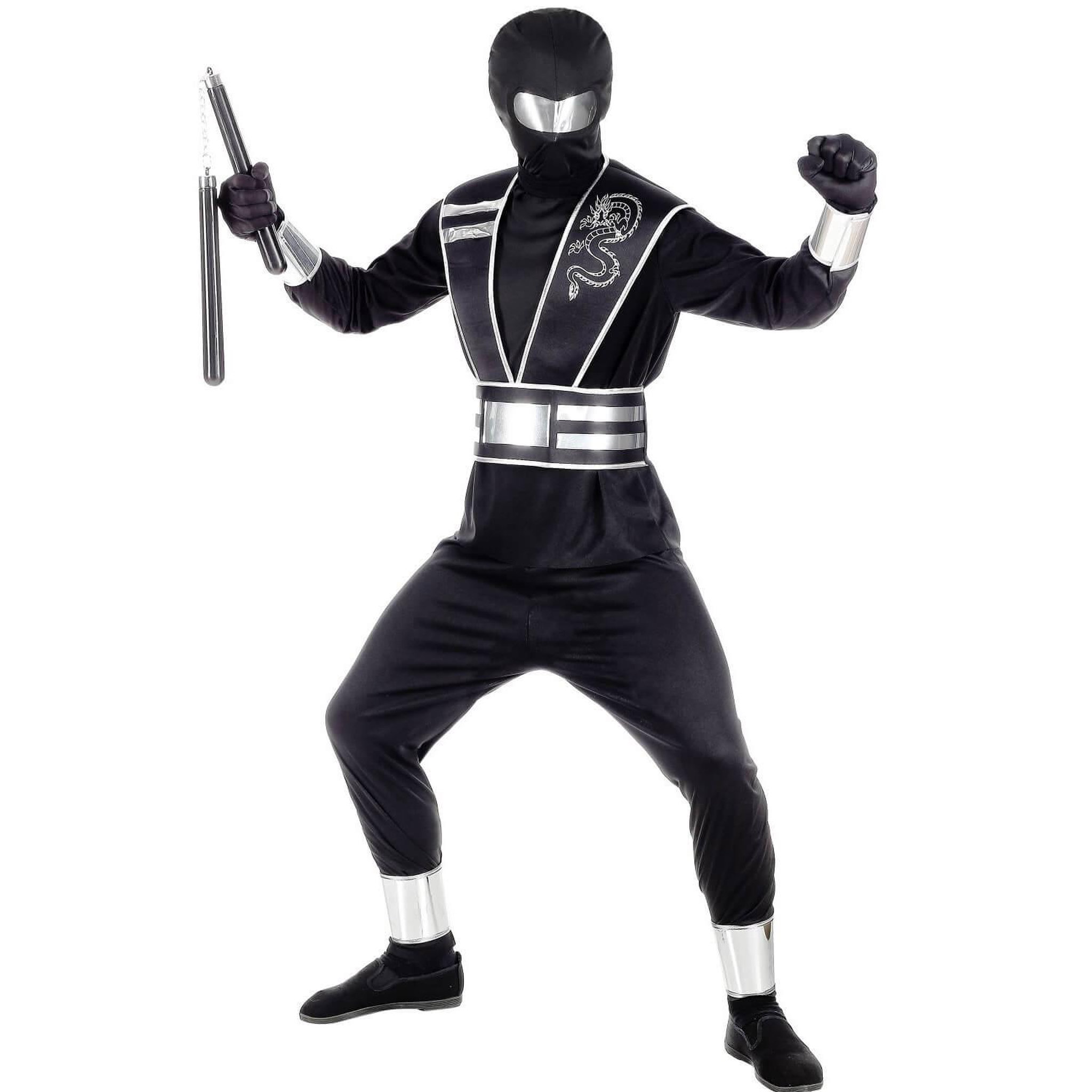 Voir la diapositive 4 : WIDMANN Déguisement Mirror Ninja - Garçon - 8/10 ans (128 à 140 cm)