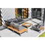 Voir la diapositive 2 : DCB GARDEN Salon bas de jardin - 6 places - Aluminium/bois - Anthracite - NAGANO