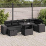 Voir la diapositive 1 : VIDAXL Salon de jardin 5 pcs avec coussins noir resine tressee