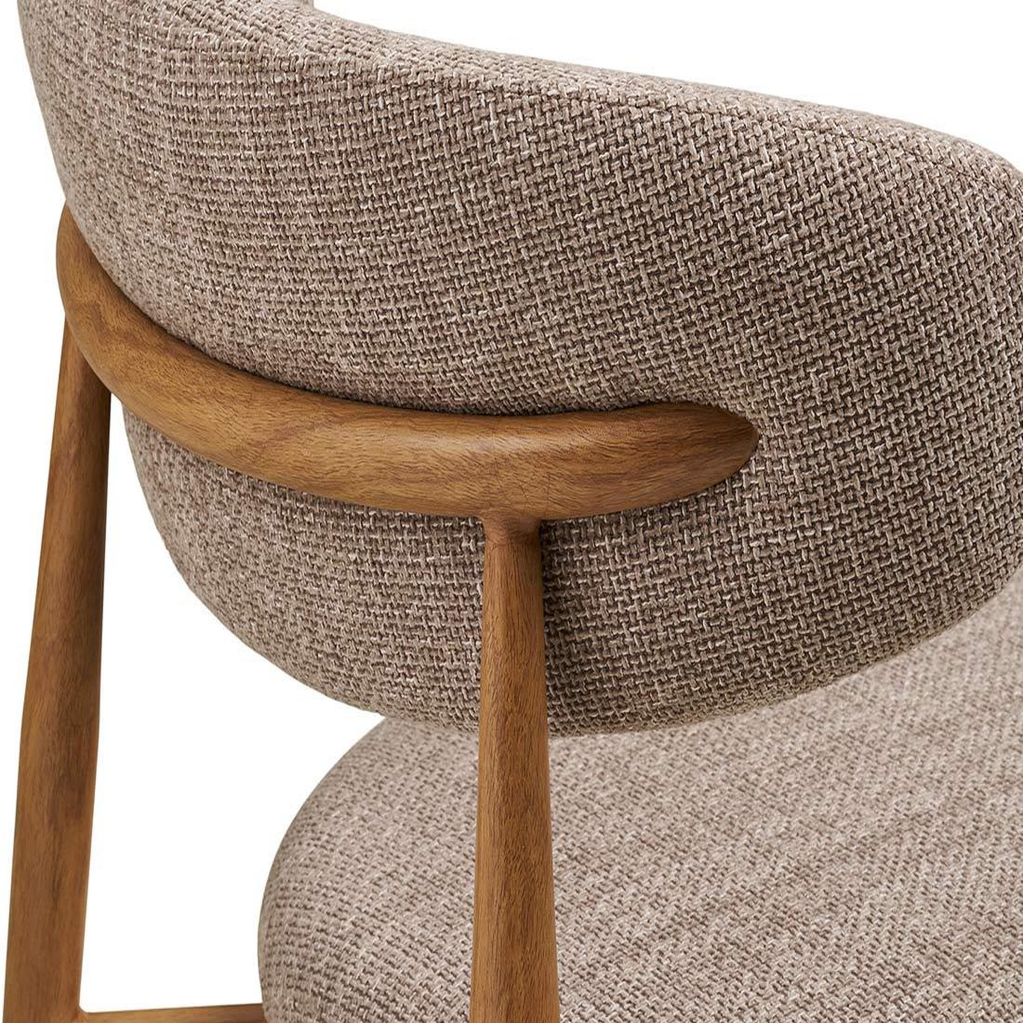 Voir la diapositive 6 : BEST MOBILIER Eddie - lot de 2 chaises en tissu texturé - pieds en acier effet bois