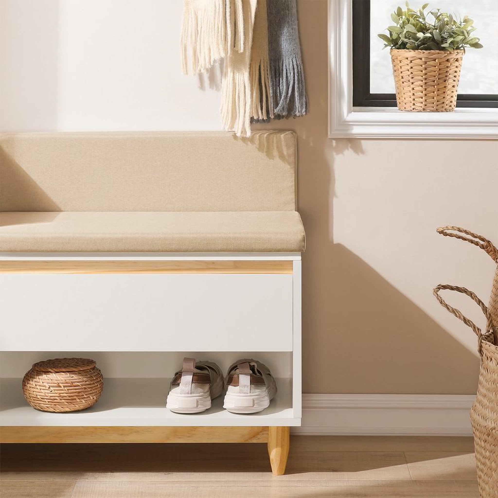 Voir la diapositive 5 : SOBUY SoBuy - Banc de Rangement à Chaussures avec Un Tiroir - Moderne - FSR128