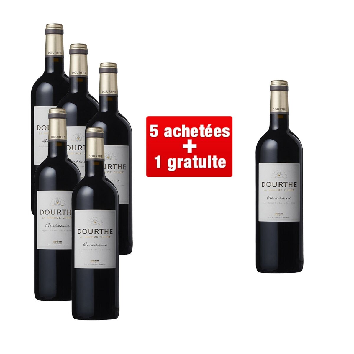 Dourthe La Grande Cuvée Bordeaux Rouge 2013  (5+1 gratuite)