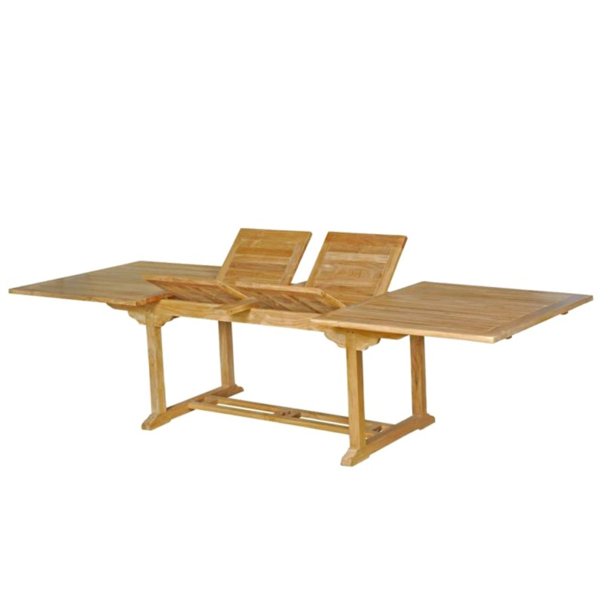 Voir la diapositive 5 : CONCEPT USINE Salon de jardin teck 12 places table rectangulaire 10 chaises KAJANG