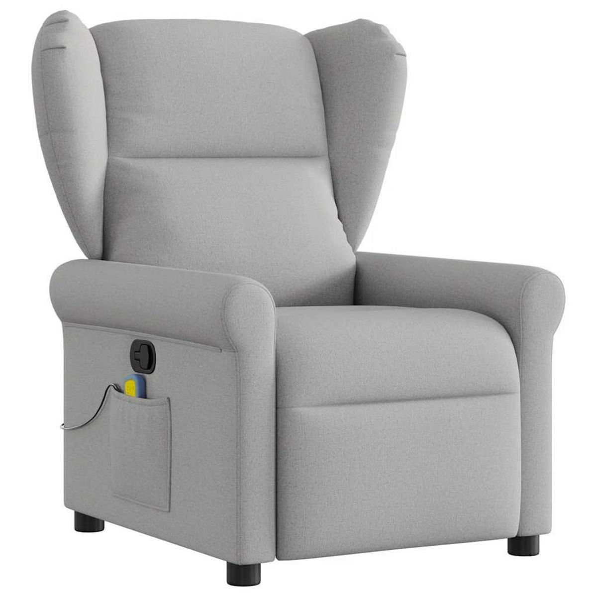 VIDAXL Fauteuil de massage inclinable gris nuage tissu