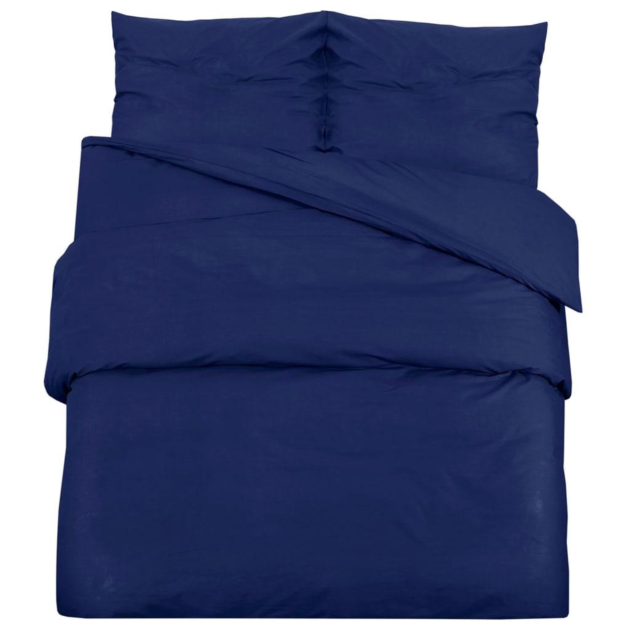 Voir la diapositive 2 : VIDAXL Ensemble de housse de couette Bleu marine 200x220 cm Microfibre