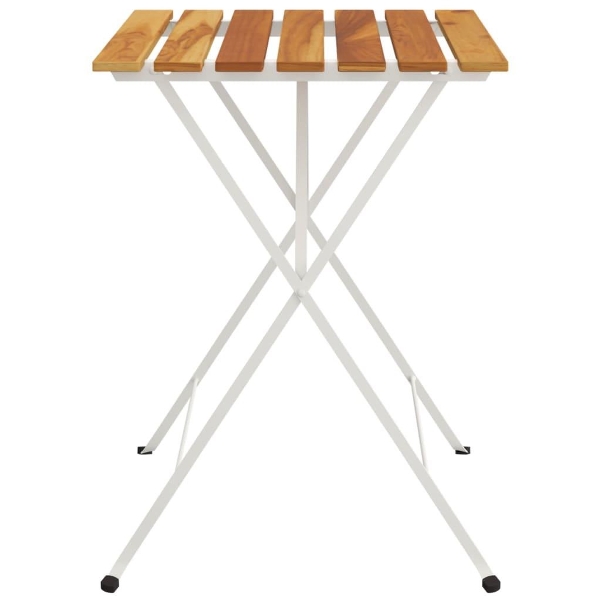Voir la diapositive 4 : VIDAXL Table de bistro pliante 55x54x71cm Bois acacia solide et acier