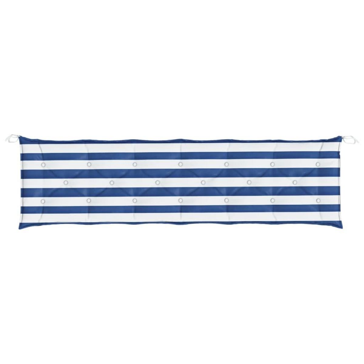VIDAXL Coussins de banc de jardin lot de 2 rayures bleues et blanches