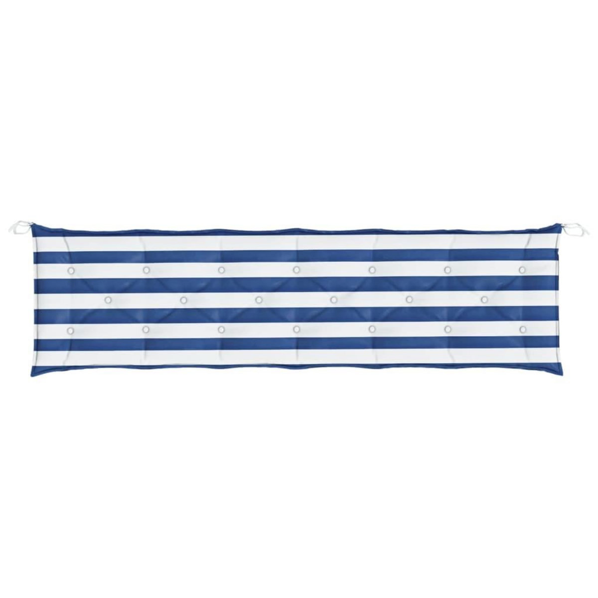 VIDAXL Coussins de banc de jardin lot de 2 rayures bleues et blanches