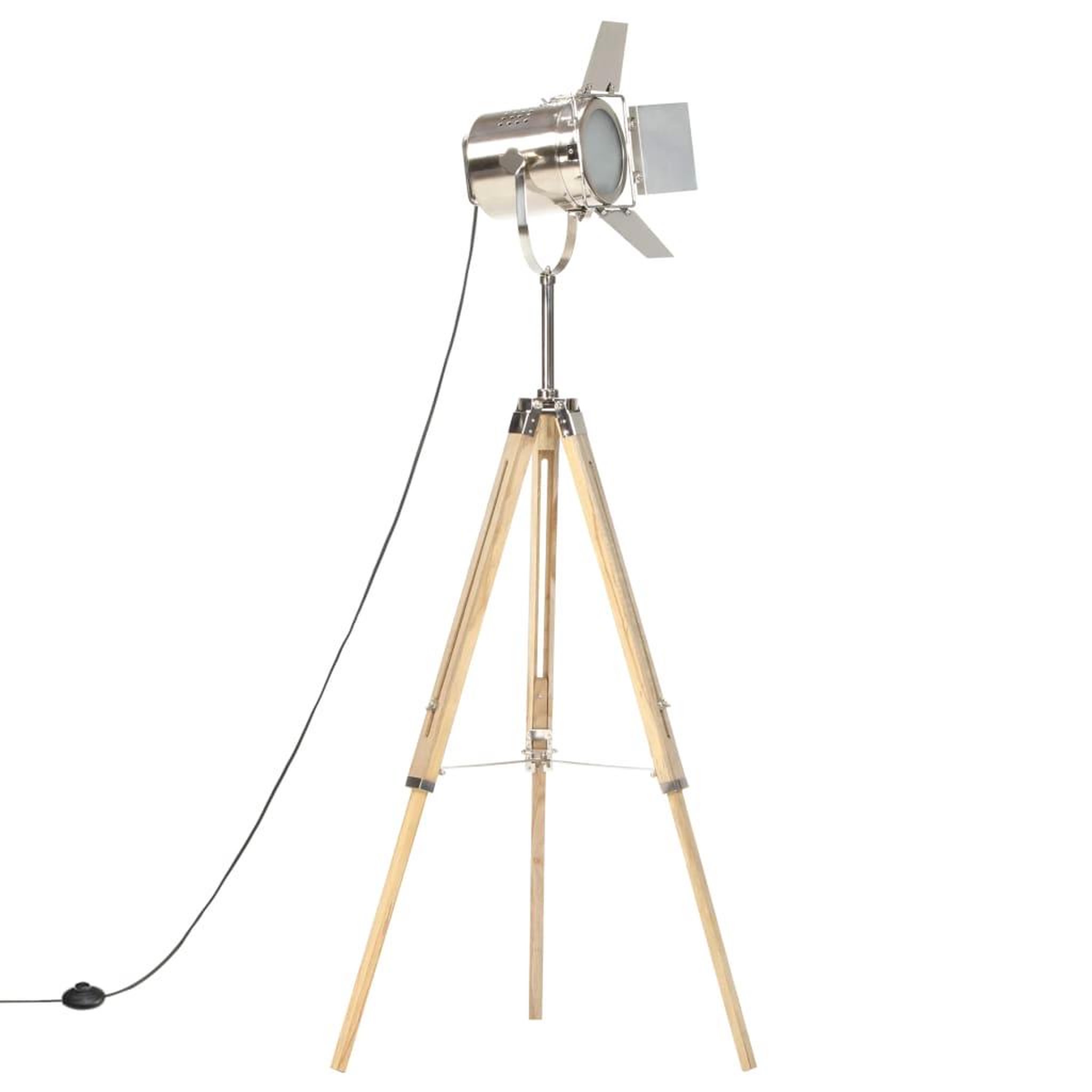 Voir la diapositive 2 : VIDAXL Lampadaire a trepied bois de manguier massif 140 cm