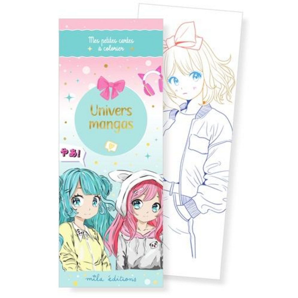 UNIVERS MANGAS. MES PETITES CARTES A COLORIER, Mila Editions