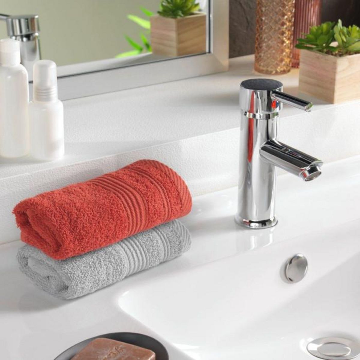 Paris Prix Serviette d'Invité  Tendresse  30x50cm Terracotta