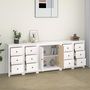Voir la diapositive 3 : VIDAXL Buffet Blanc 230x35x80 cm Bois massif de pin