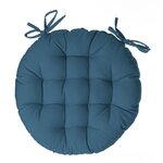 ATMOSPHERA Galette de Chaise Ronde  Leana  38cm Bleu Canard