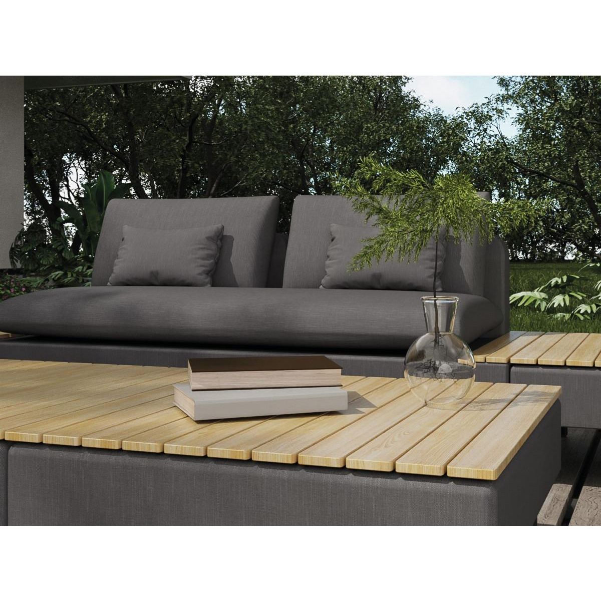 JARDIDECO Canapé méridienne Modularo avec dossiers et tablettes amovibles - Jardideco