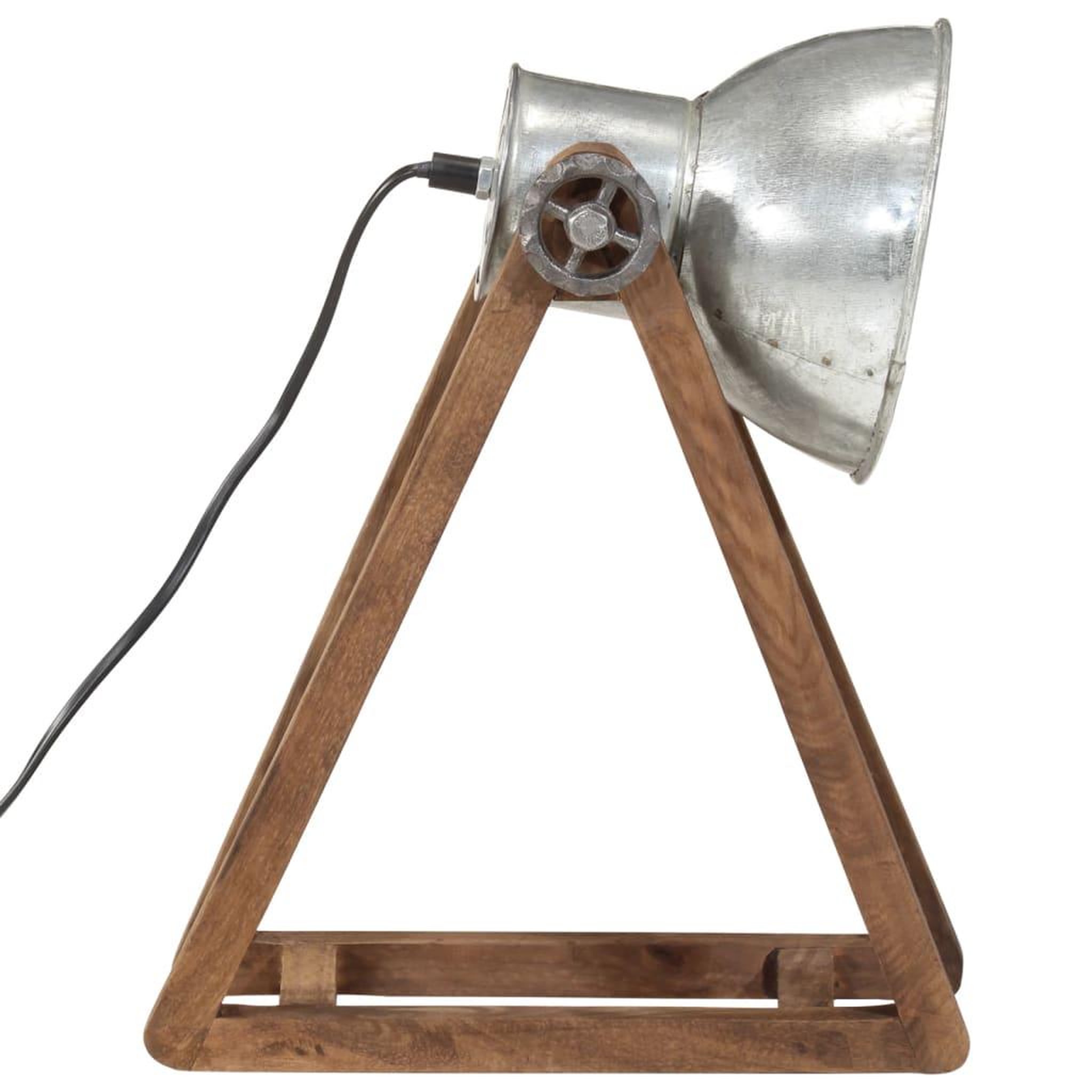 Voir la diapositive 4 : VIDAXL Lampe de bureau 25 W argent vintage 30x17x40 cm E27