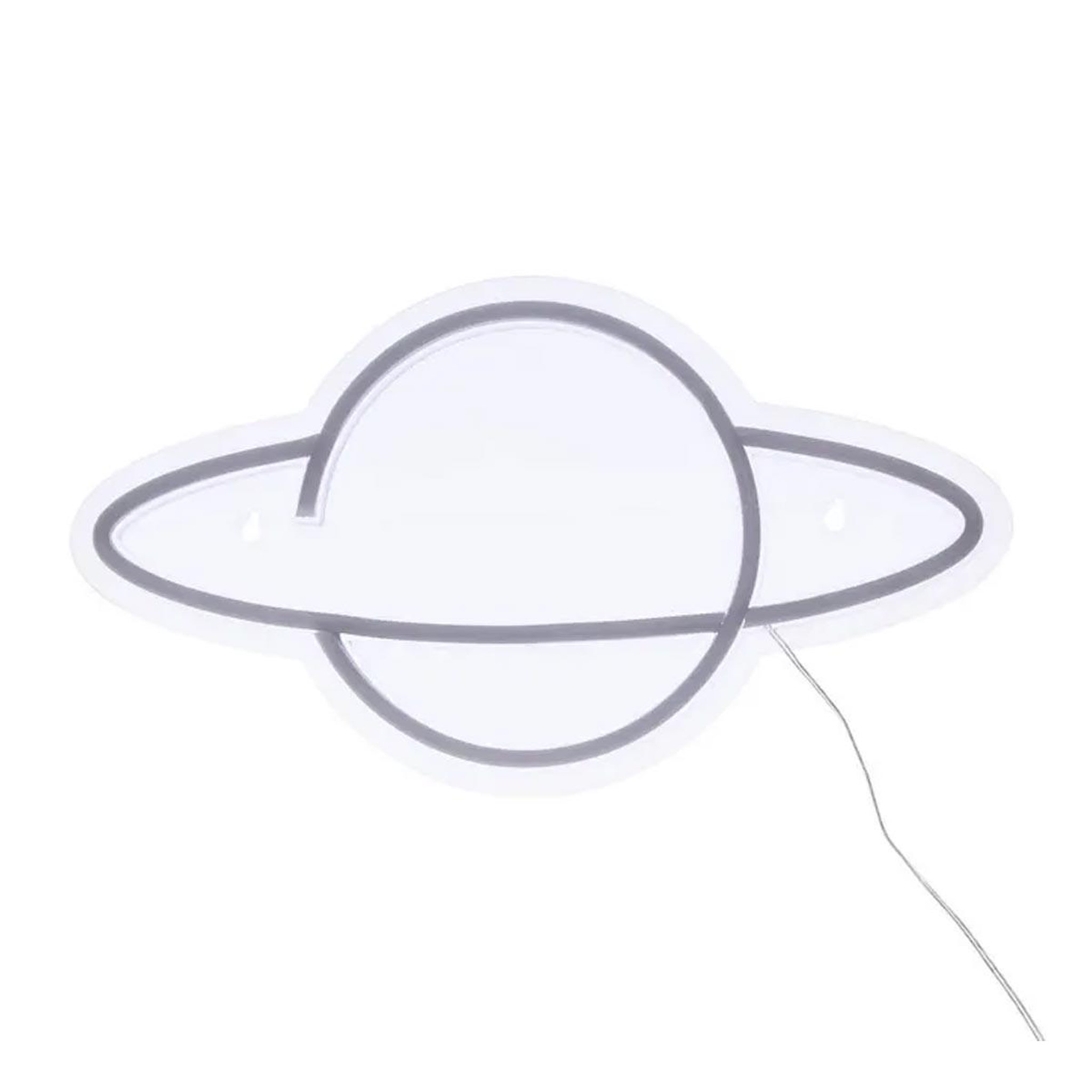 Voir la diapositive 2 : ATMOSPHERA Néon led mural  planet  36cm bleu