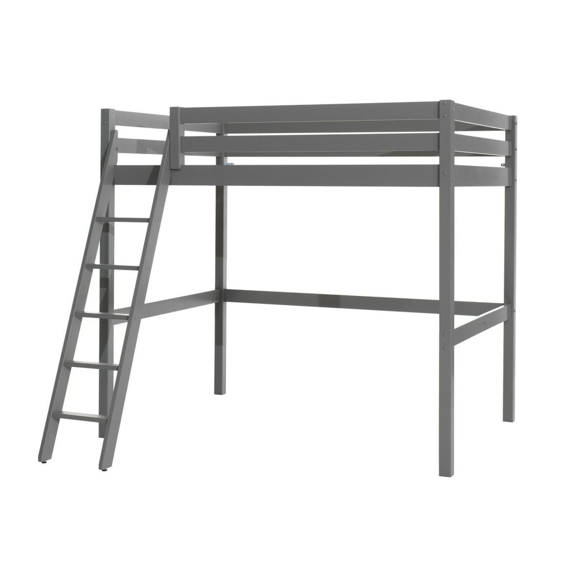 Voir la diapositive 2 : Paris Prix Pack - lit mezzanine enfant & lit simple  pino  gris
