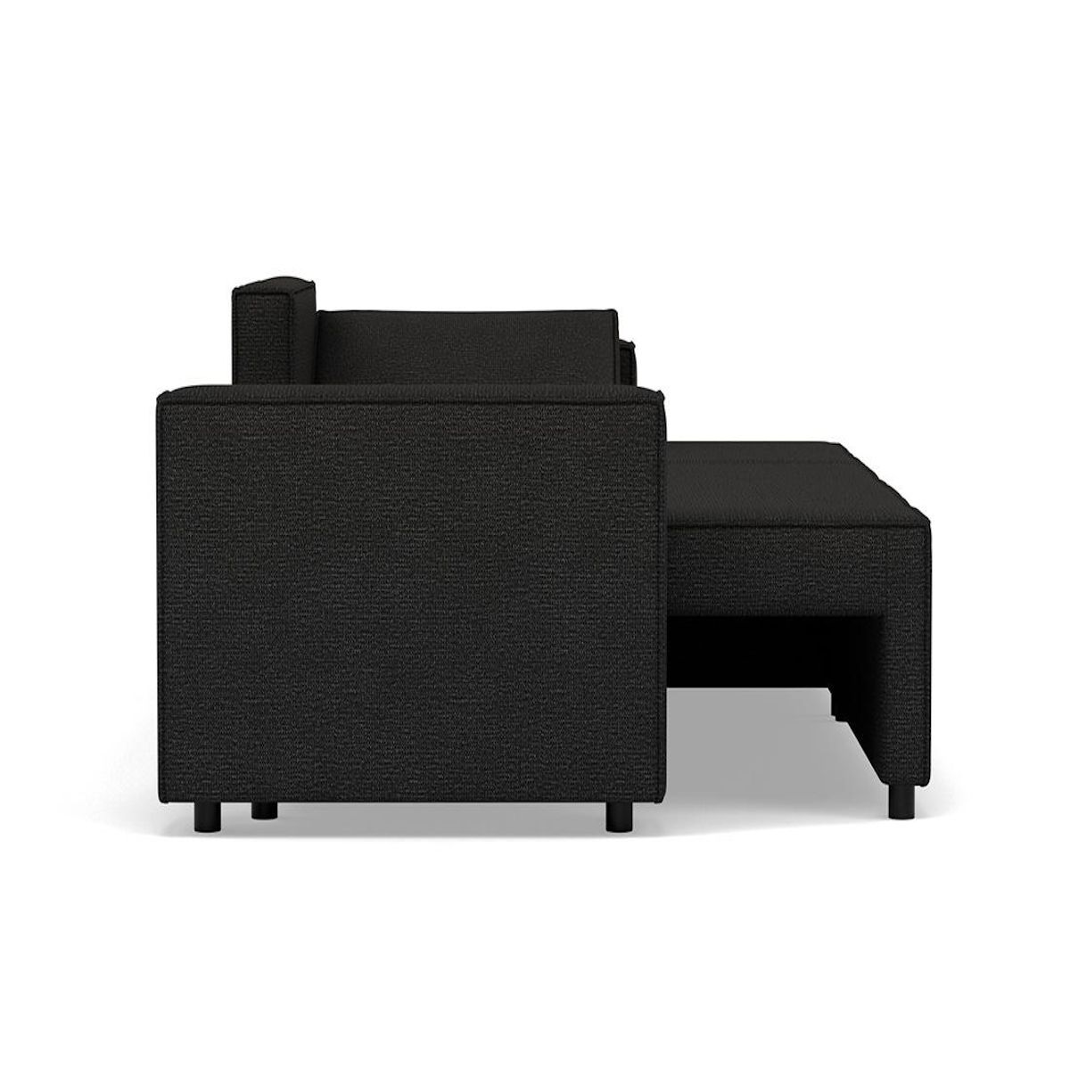 BEST MOBILIER Jonas - canapé d'angle réversible 4 places convertible avec coffre en tissu texturé