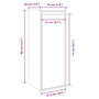 Voir la diapositive 6 : VIDAXL Armoire murale Blanc 30x30x80 cm Bois de pin massif